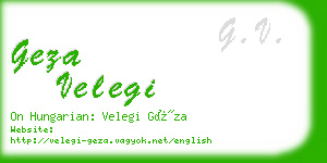 geza velegi business card